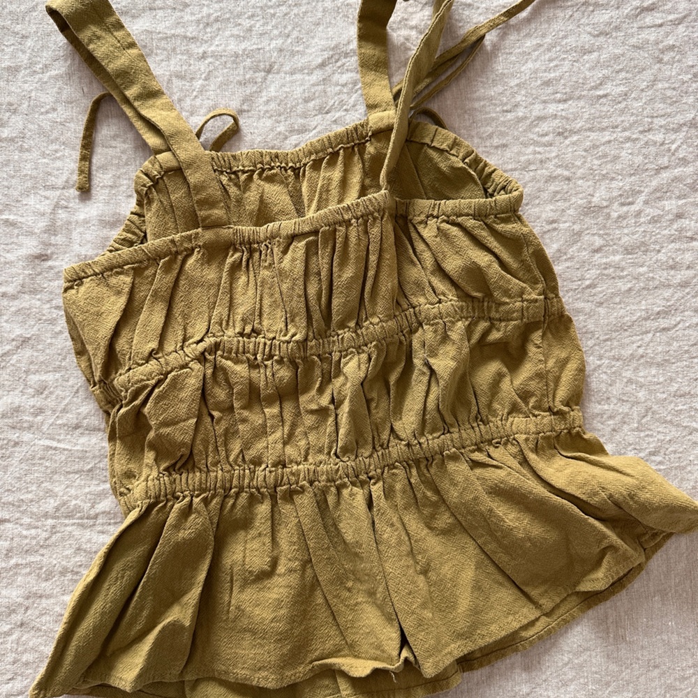 NWT Green Ruched Tank - Picture 2 of 4